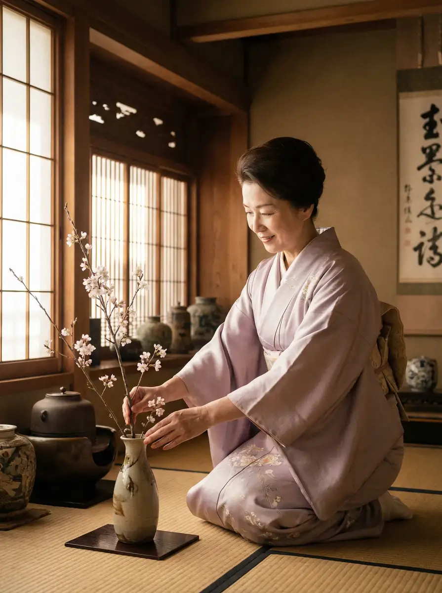 一位优雅的 花都影视-花都影视官方入口-高清在线|免费观看 在和室中插花